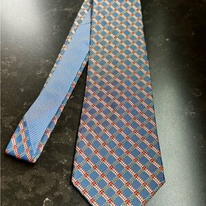 Vintage Tommy Hilfiger Silk Tie Blue Red Plaid Classic Preppy 90s